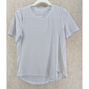 Lululemon Angle Your Strength short sleeve shirt light grey, Medium